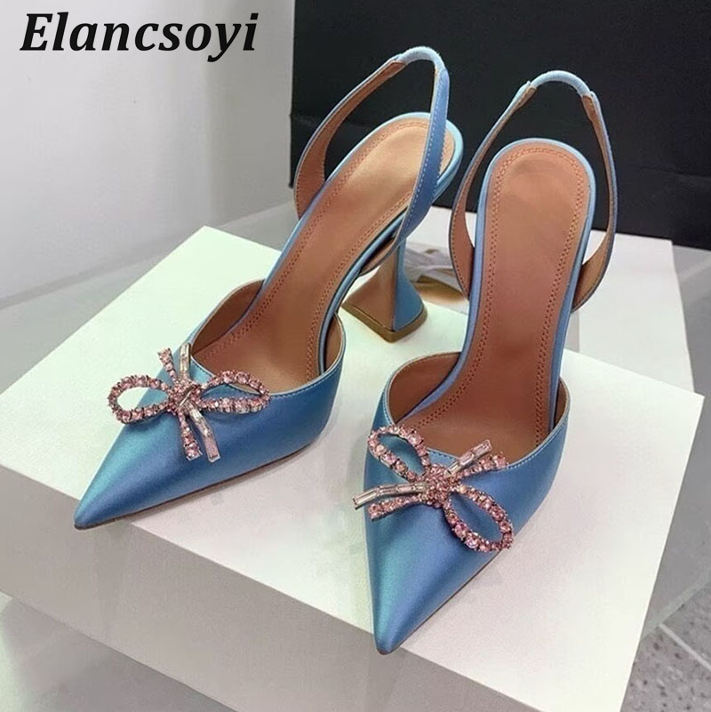 Casual Sandal Leather - Sivri Burunlu Yüksek Topuklu Kadın Ayakkabıları