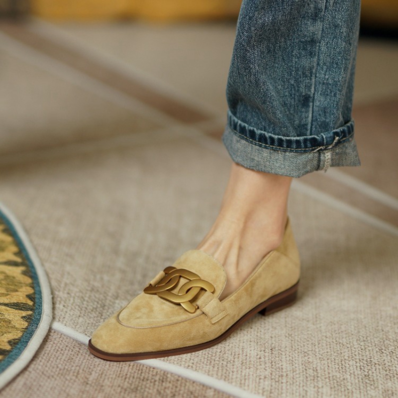 Süet deri kadın loafer'lar ilk - Casual Sandal Leather incelemesi ve fiyatı