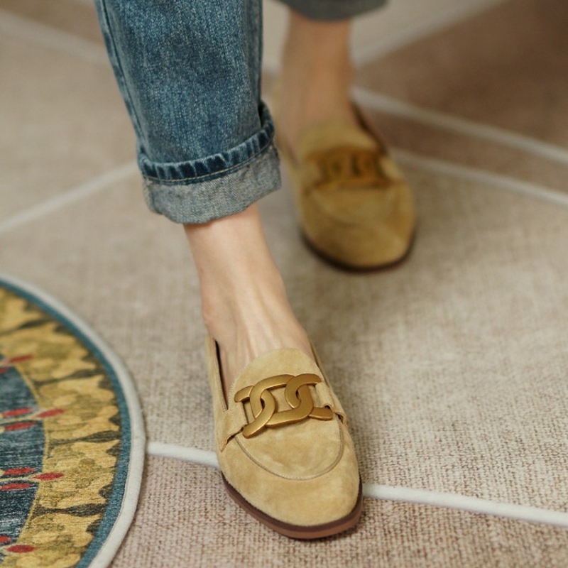 Süet deri kadın loafer'lar ilk - Casual Sandal Leather incelemesi ve fiyatı