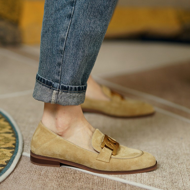 Süet deri kadın loafer'lar ilk - Casual Sandal Leather incelemesi ve fiyatı