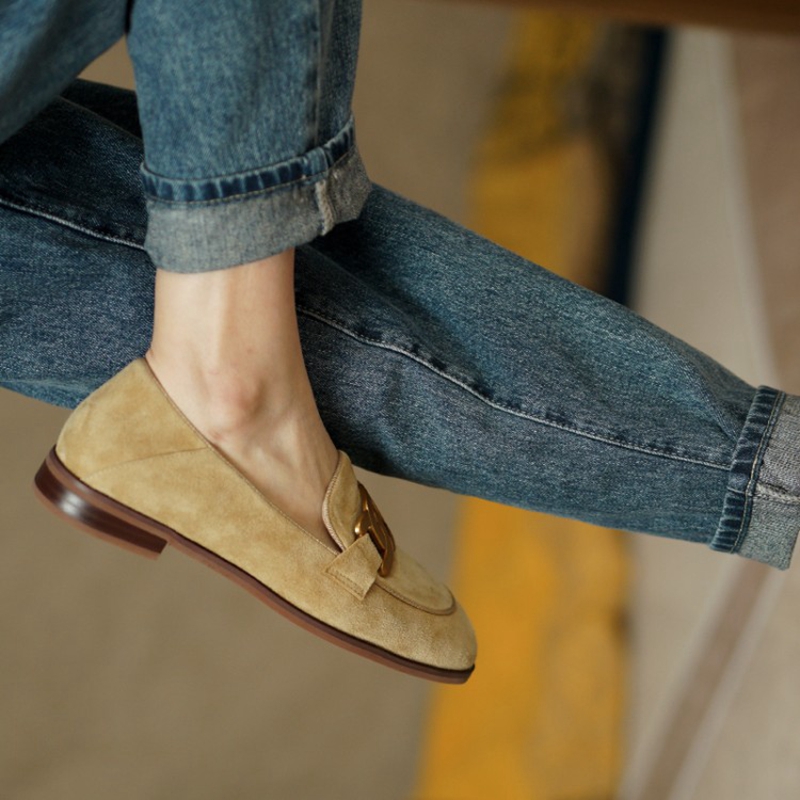 Süet deri kadın loafer'lar ilk - Casual Sandal Leather incelemesi ve fiyatı